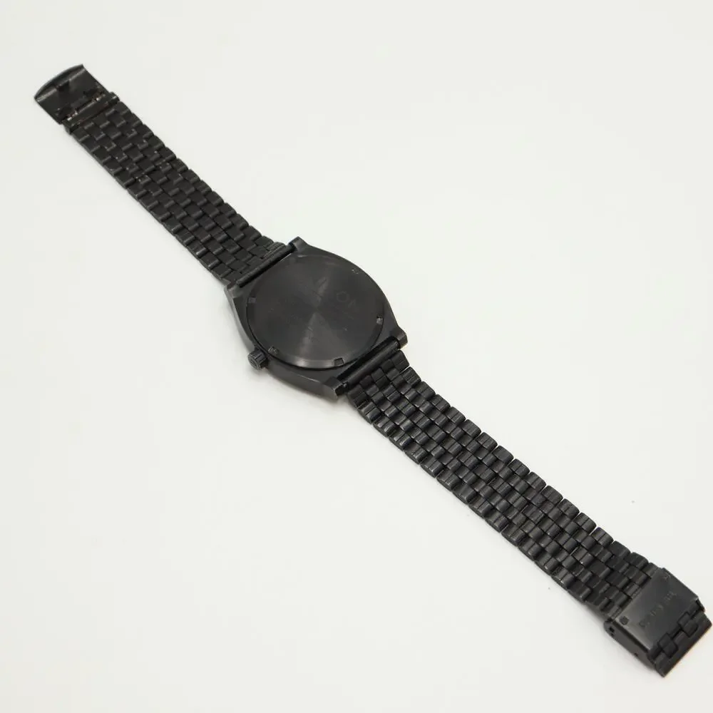 Nixon The Time Teller All Black Stealth 38mm Watch Stainless Steel w New Battery